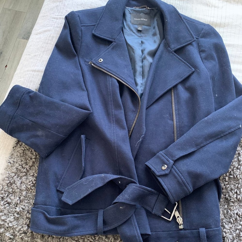 Banana Republic Navy Moto Jacket